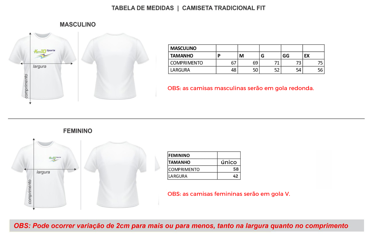 Tabela de Medidas